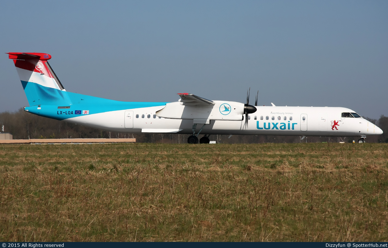 Photo of LX-LQA - Bombardier DHC-8-402 Dash 8 Q400 operated by Luxair
