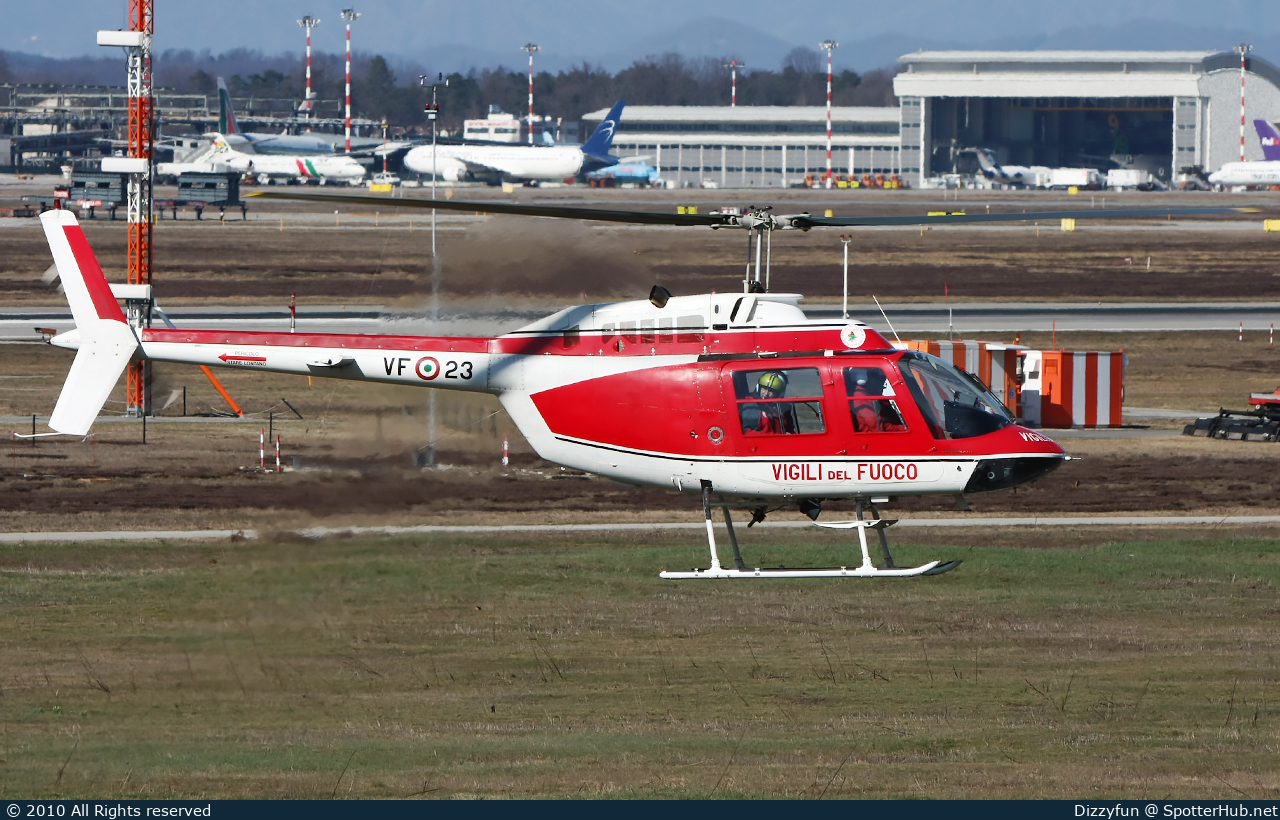 Photo of VF-23 - Agusta-Bell AB-206B JetRanger III operated by Italian Federal Ministry of the Interior - Vigili del Fuoco