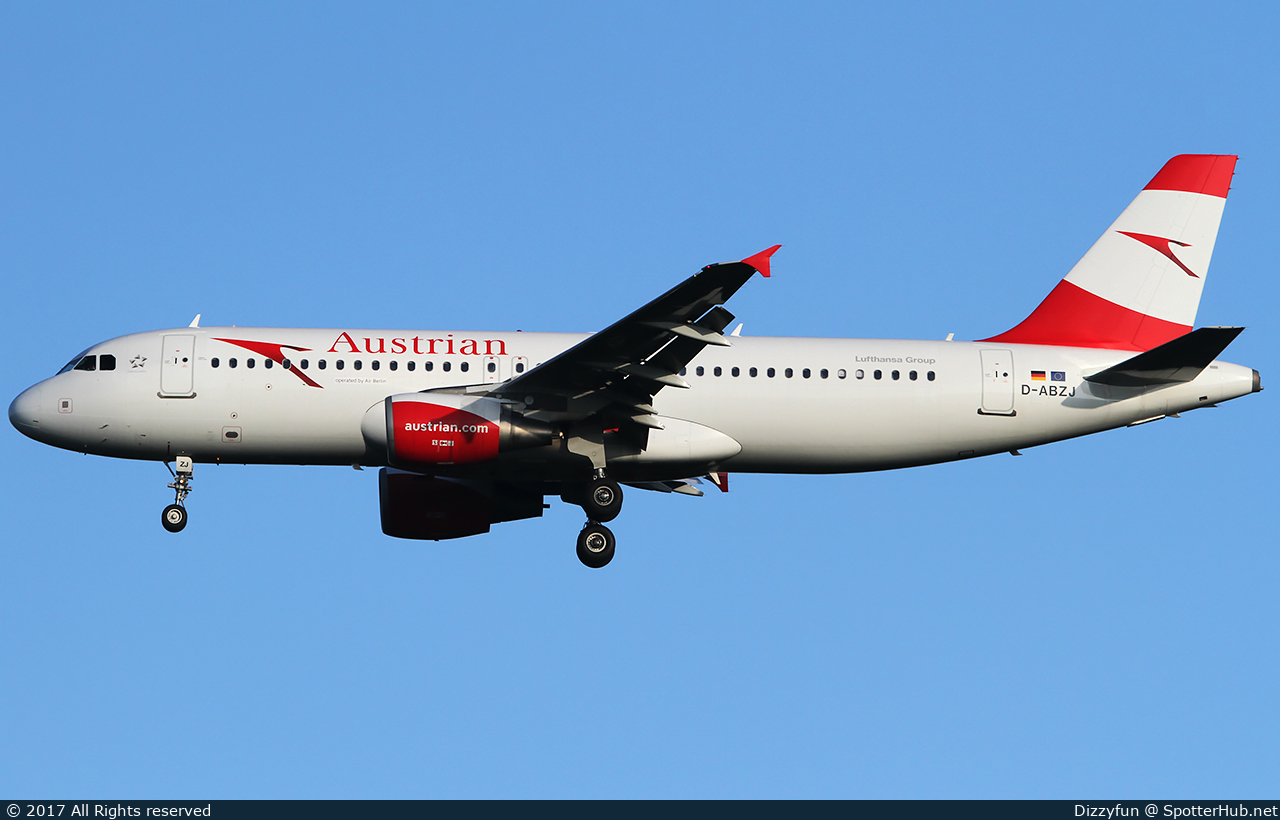 Photo of D-ABZJ - Airbus A320-216 operated by Austrian Airlines (opb Air Berlin)