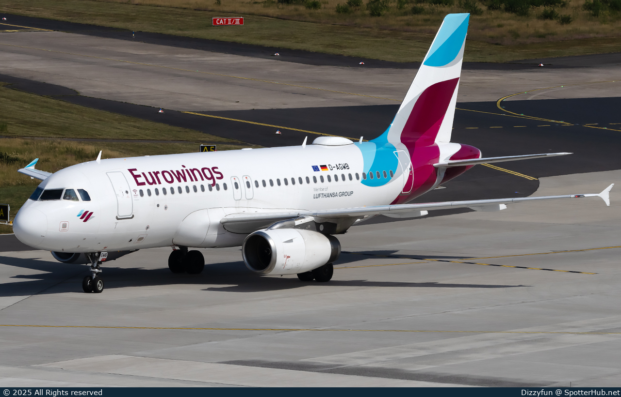 Photo of D-AGWB - Airbus A319-132 operated by Eurowings