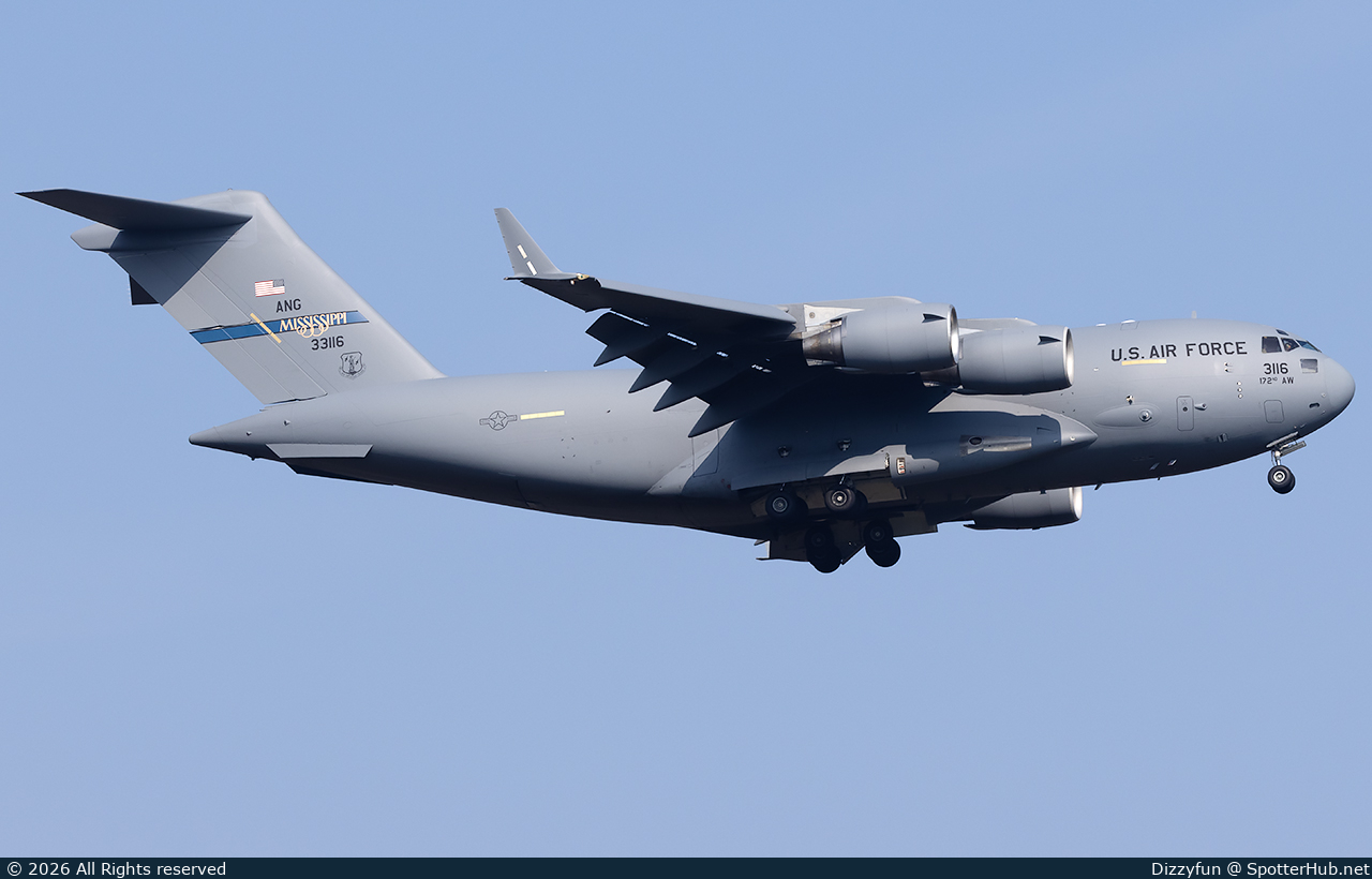 Photo of 03-3116 - Boeing C-17A Globemaster III operated by US Air Force