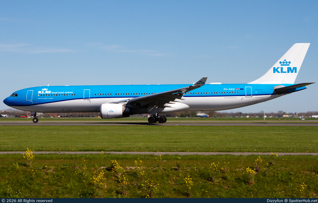 Photo of PH-AKD - Airbus A330-303 operated by KLM Royal Dutch Airlines
