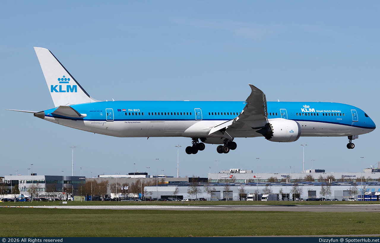 Photo of PH-BKO - Boeing 787-10 Dreamliner operated by KLM Royal Dutch Airlines