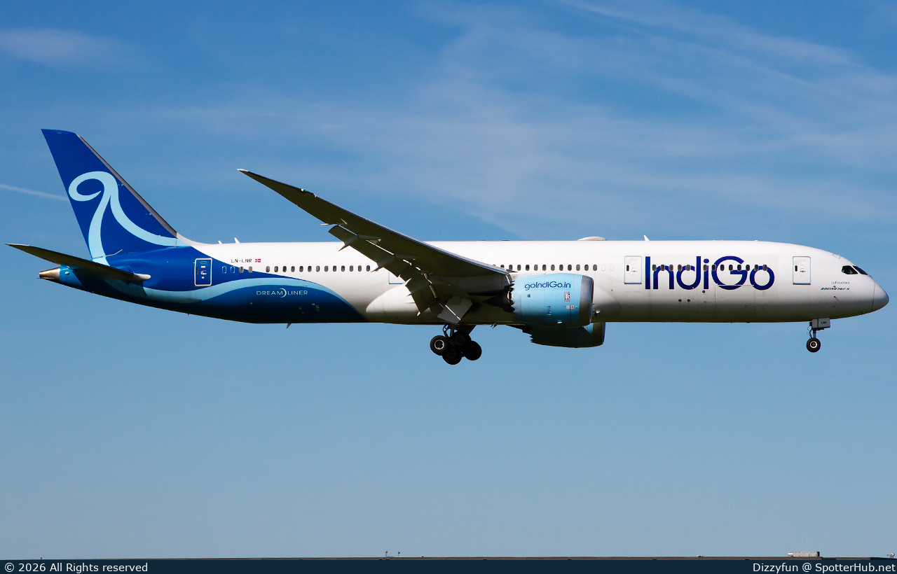 Photo of LN-LNR - Boeing 787-9 Dreamliner operated by IndiGo (opb Norse Atlantic Airways)