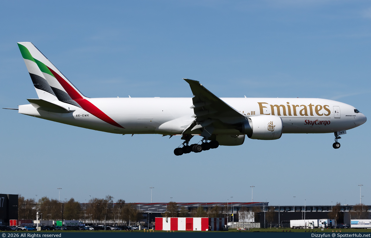 Photo of A6-EWK - Boeing 777-F operated by Emirates SkyCargo