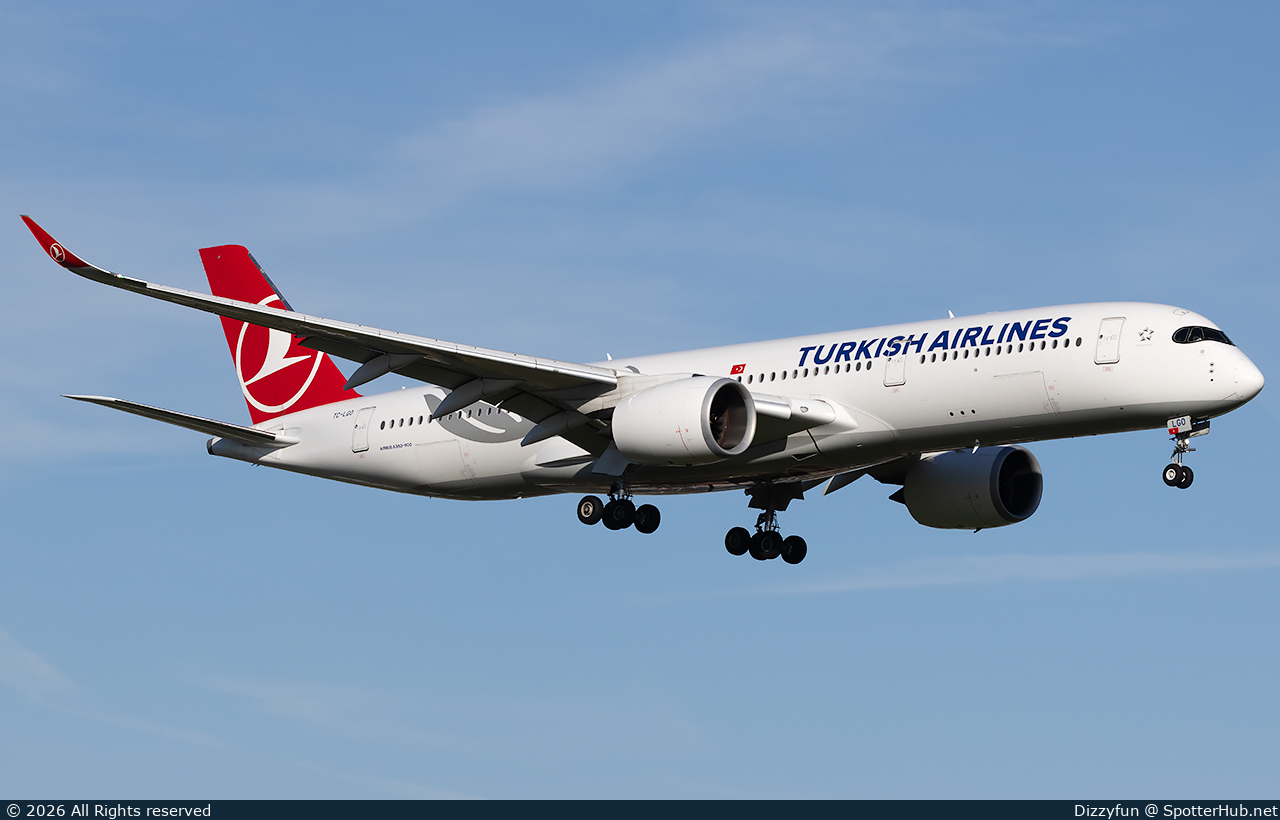 Photo of TC-LGO - Airbus A350-941 operated by Turkish Airlines