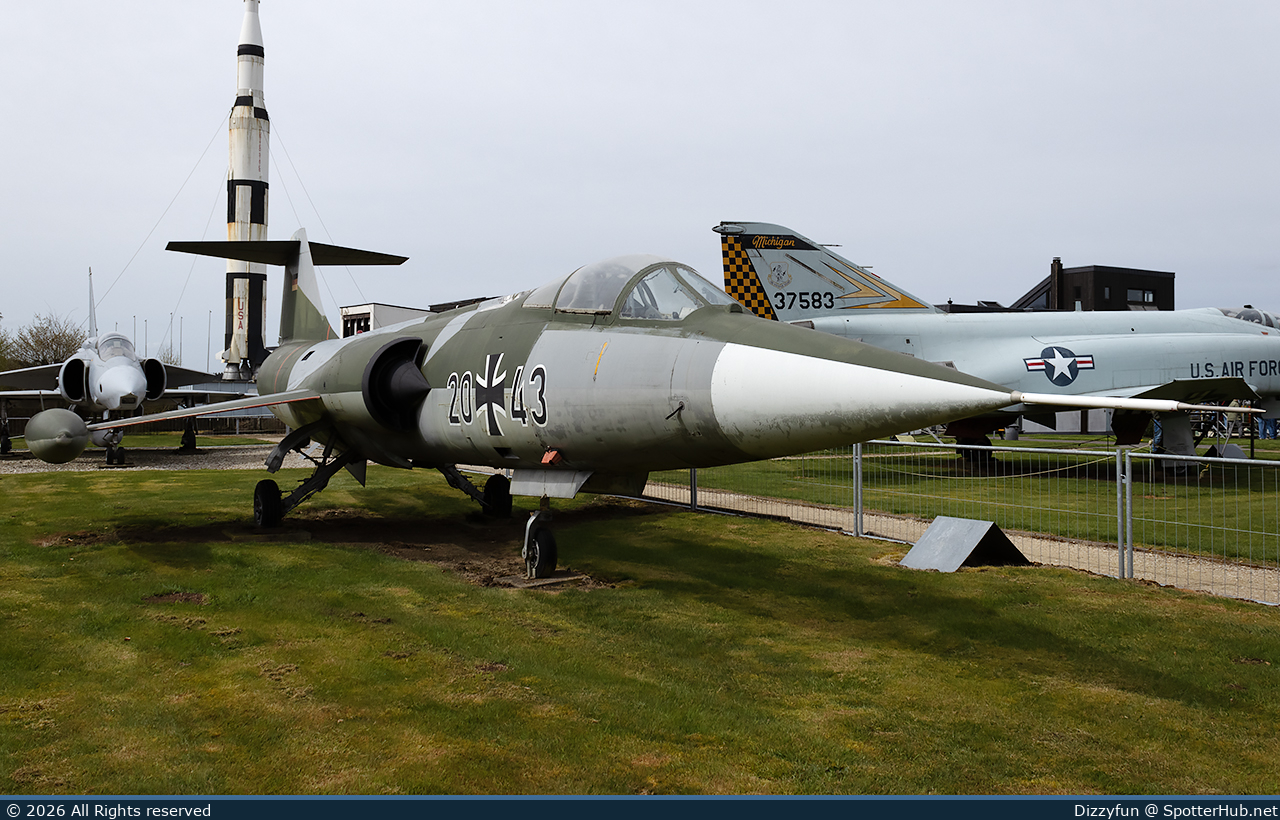 Photo of 20+43 - Lockheed F-104G Starfighter operated by German Air Force