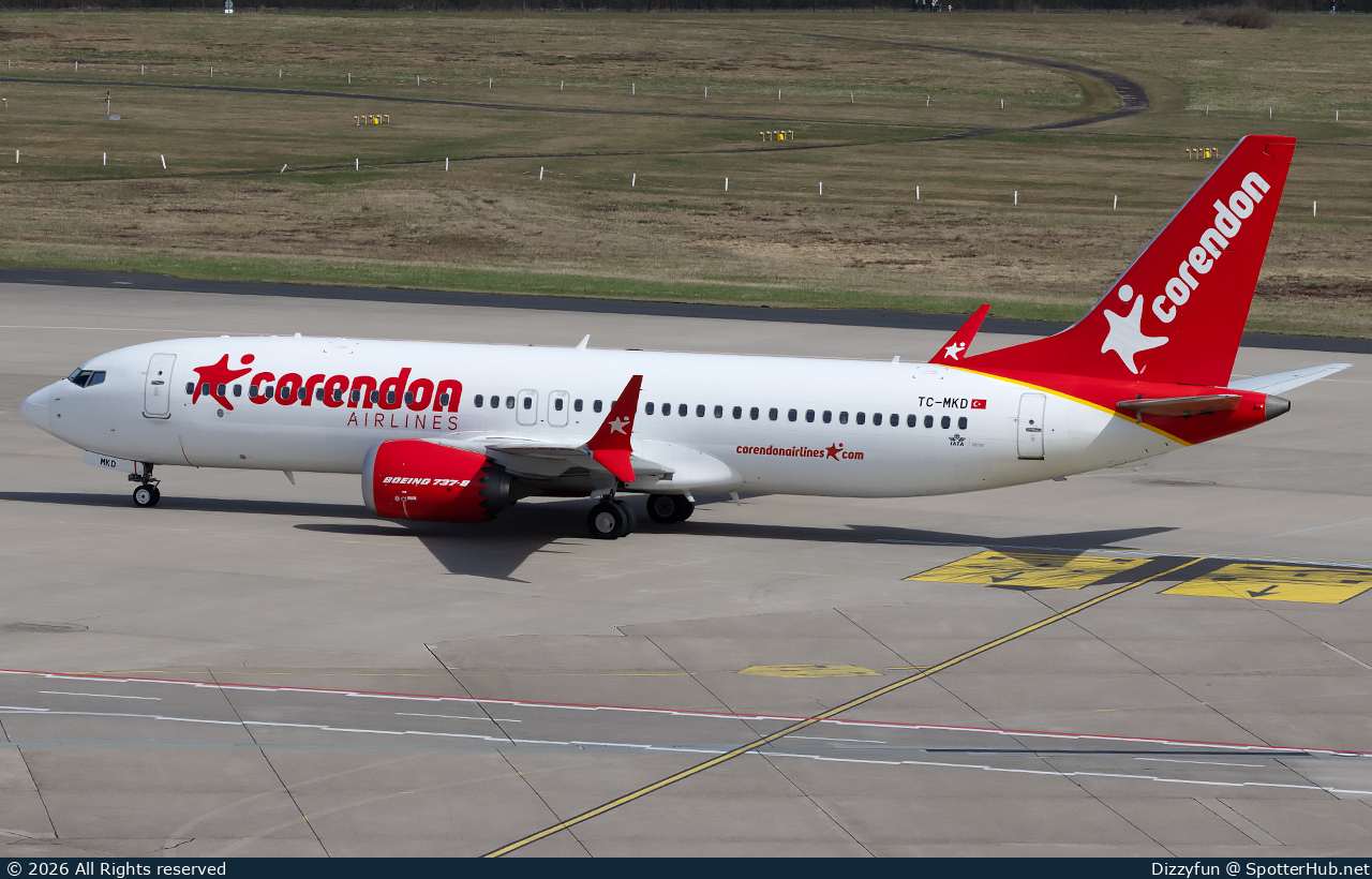 Photo of TC-MKD - Boeing 737 MAX 8 operated by Corendon Airlines