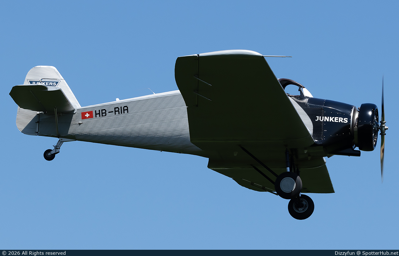Photo of HB-RIA - Junkers F 13 operated by Verein Junkers Luftverkehr