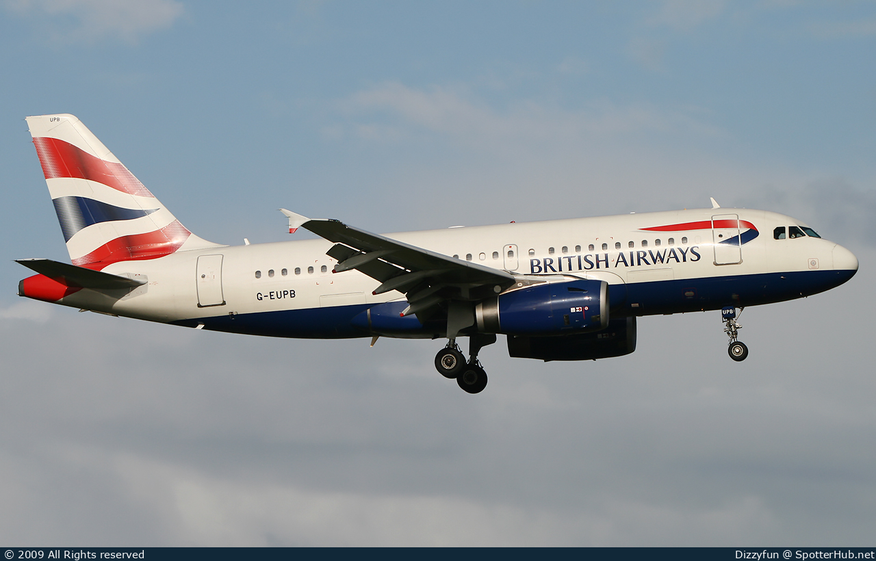 Photo of G-EUPB - Airbus A319-131 operated by British Airways