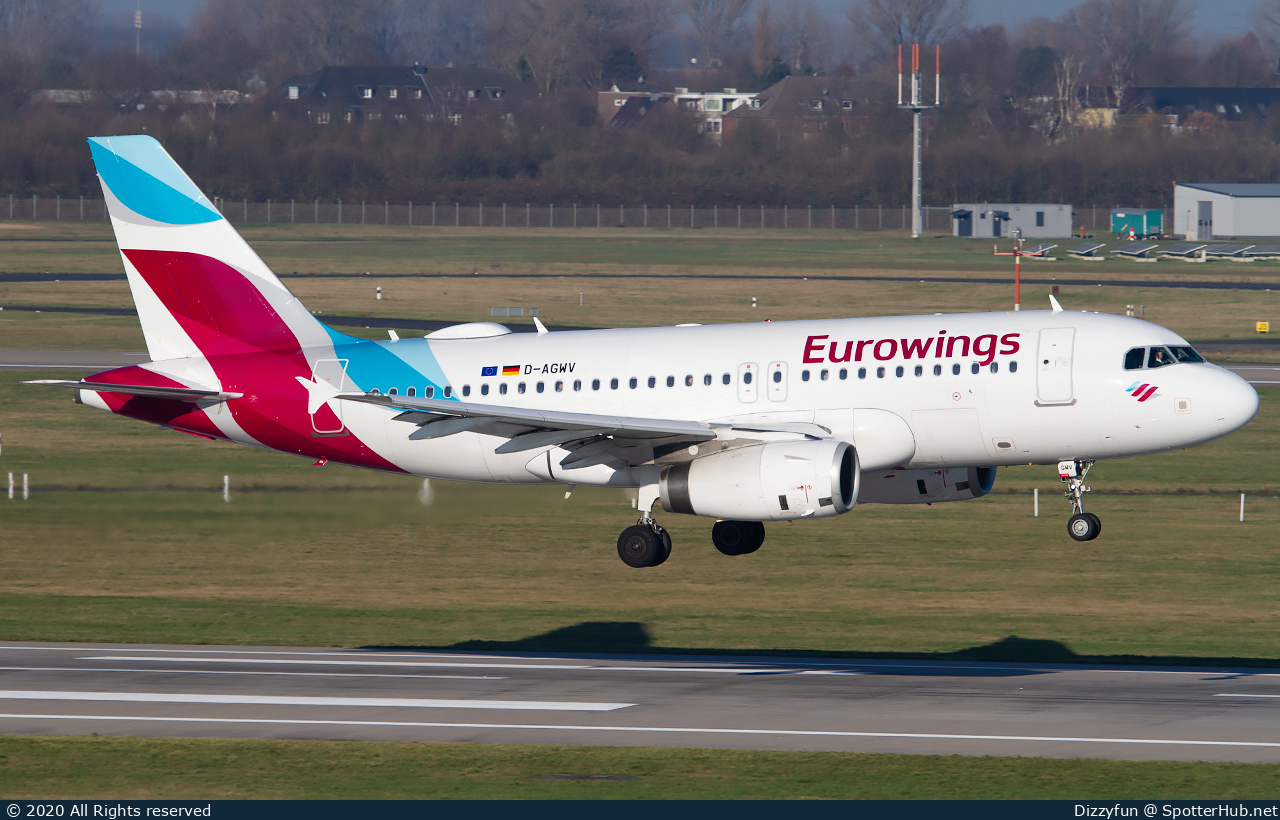 Photo of D-AGWV - Airbus A319-132 operated by Eurowings