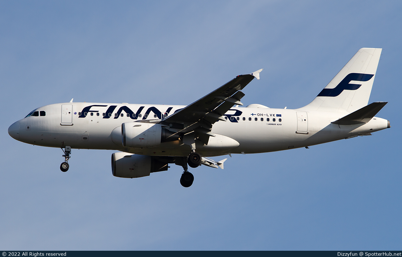 Photo of OH-LVK - Airbus A319-112 operated by Finnair