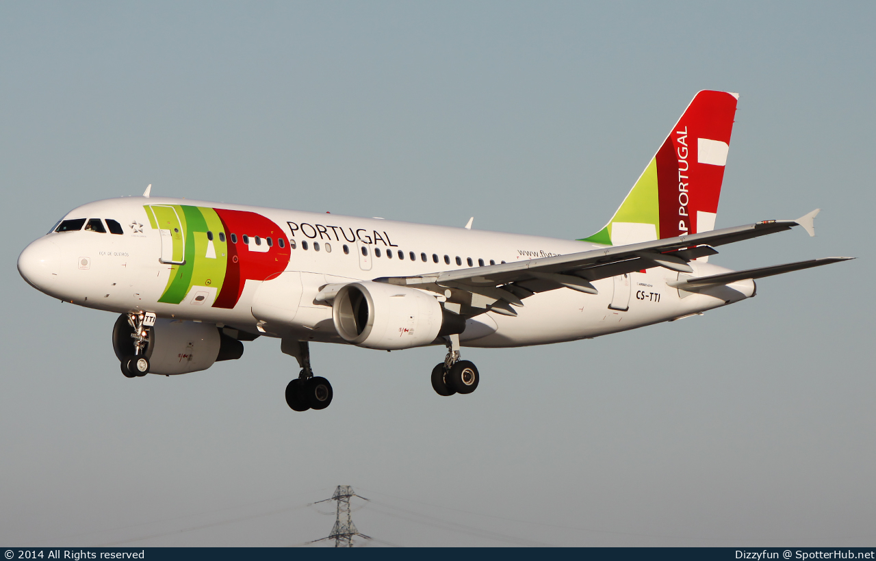 Photo of CS-TTI - Airbus A319-111 operated by TAP Air Portugal
