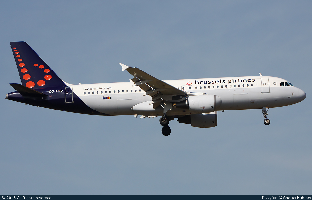 Photo of OO-SND - Airbus A320-214 operated by Brussels Airlines