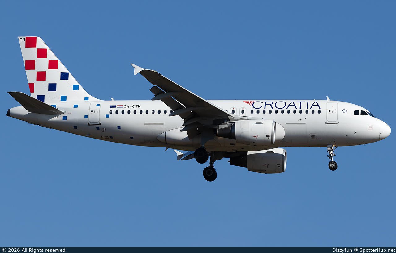 Photo of 9A-CTN - Airbus A319-112 operated by Croatia Airlines