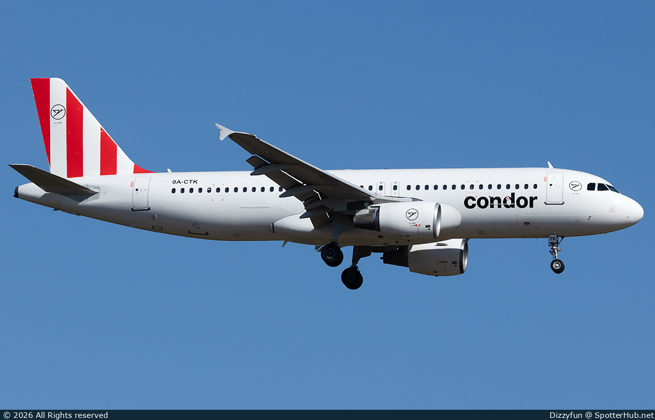 Photo of 9A-CTK - Airbus A320-214 operated by Condor (opb Fly Air41 Airways)