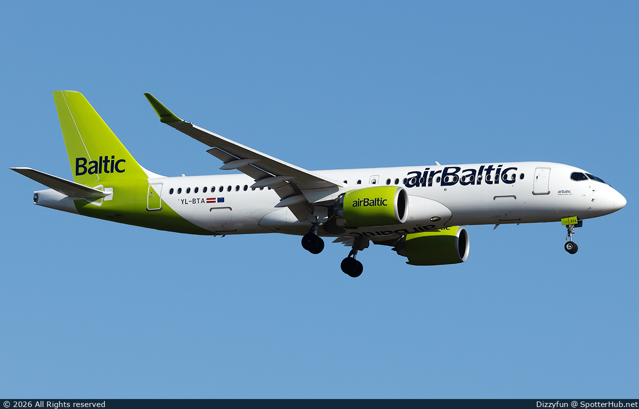Photo of YL-BTA - Airbus A220-300 operated by airBaltic