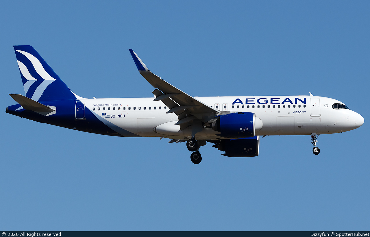 Photo of SX-NEU - Airbus A320-271N operated by Aegean Airlines