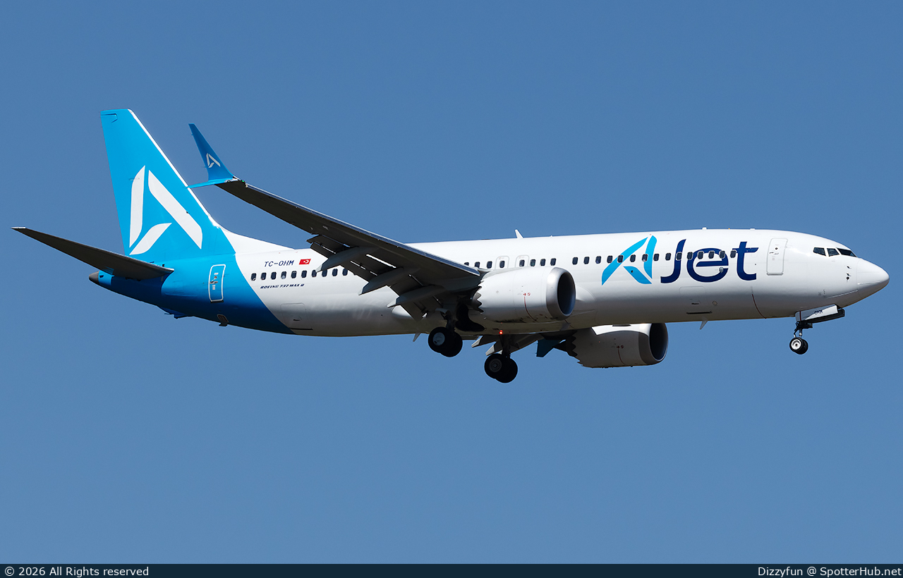 Photo of TC-OHM - Boeing 737 MAX 8 operated by AJet