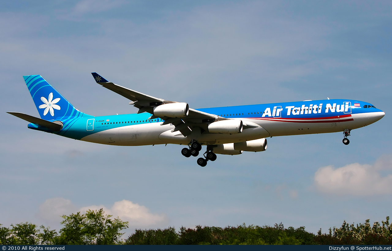 Photo of F-OSUN - Airbus A340-313 operated by Air Tahiti Nui
