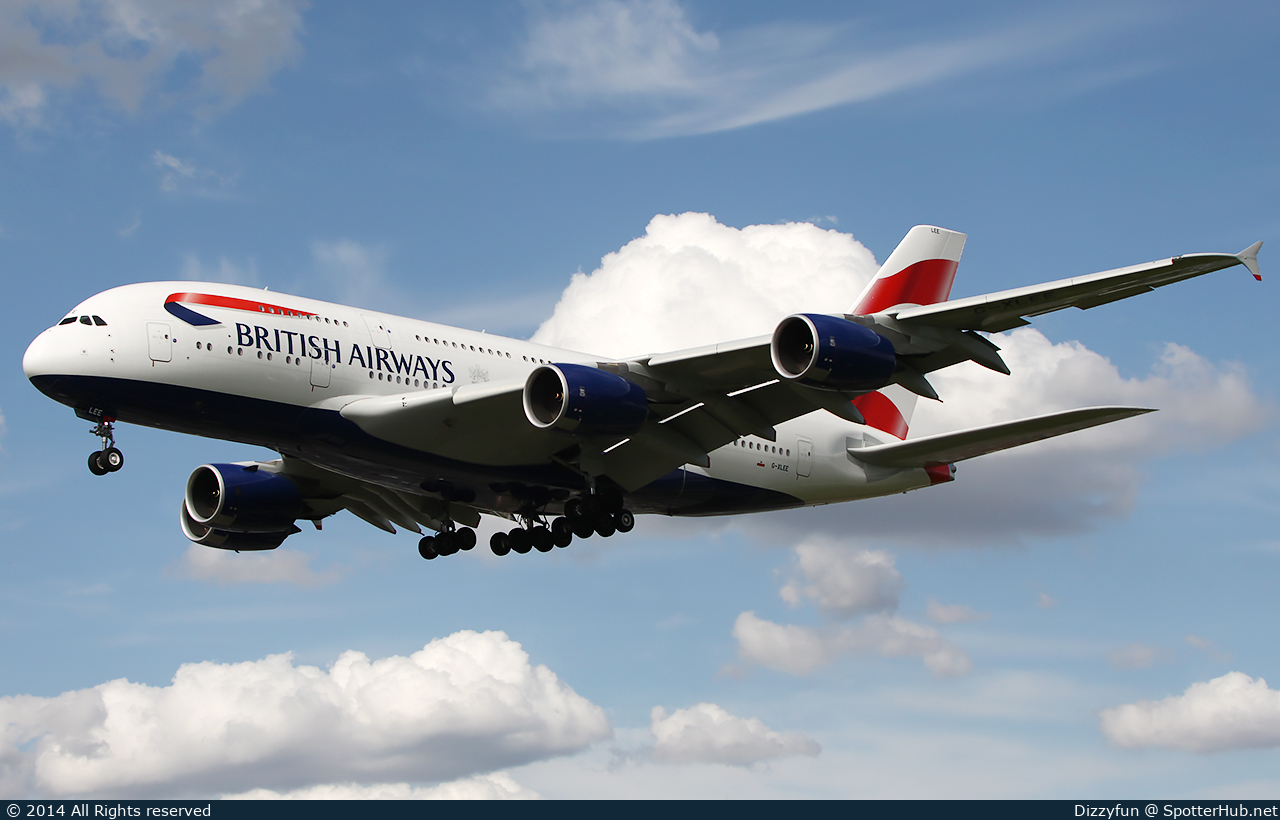 Photo of G-XLEE - Airbus A380-841 operated by British Airways