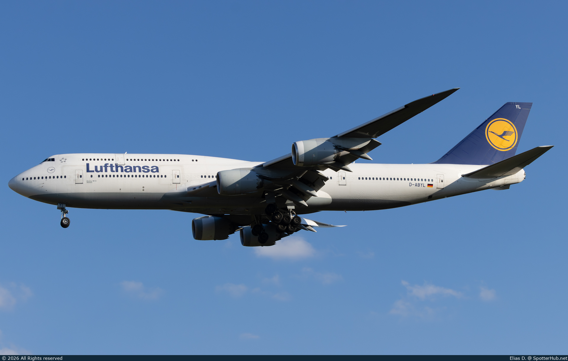 Photo of D-ABYL - Boeing 747-830 operated by Lufthansa