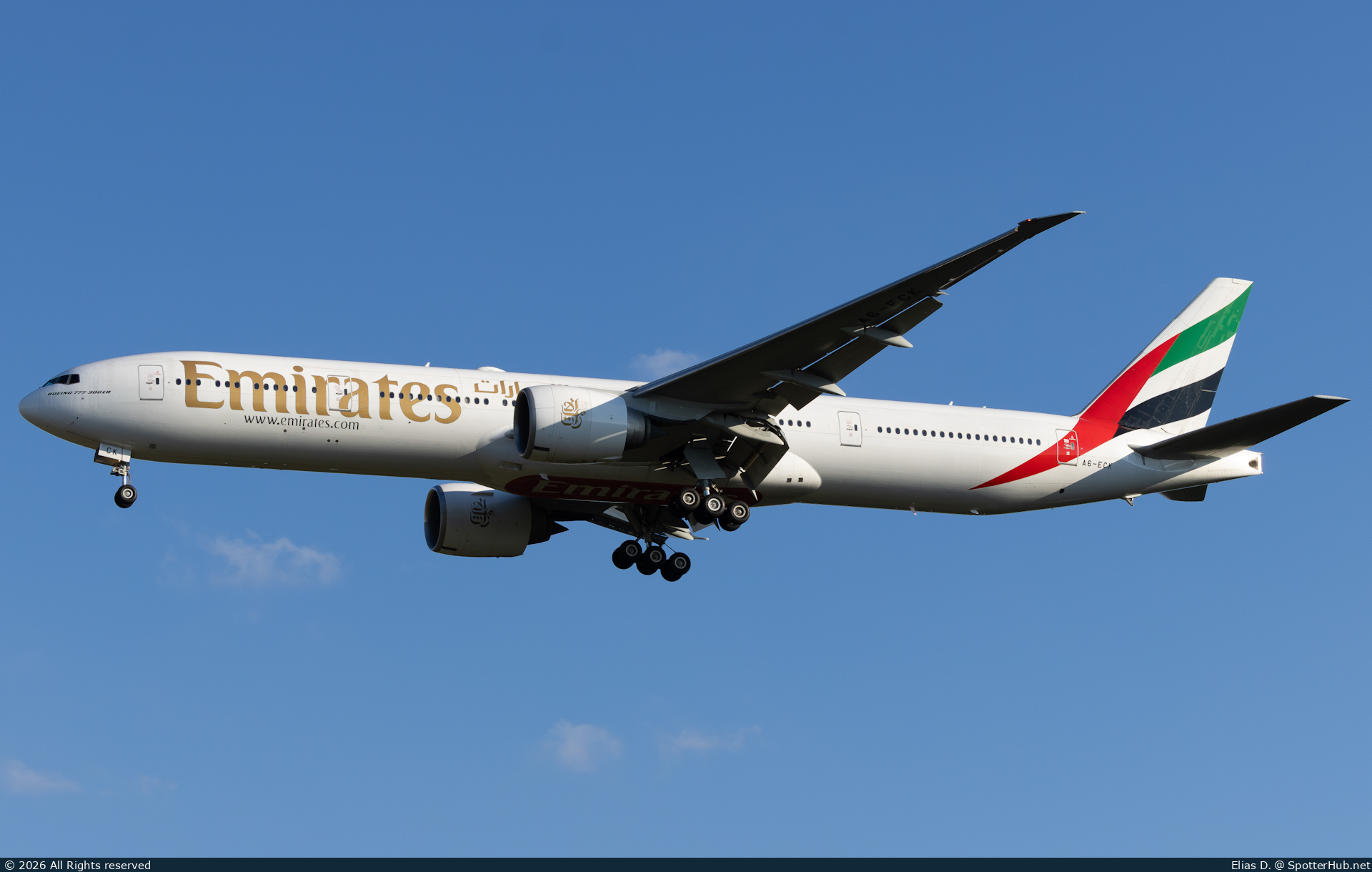 Photo of A6-ECK - Boeing 777-31H(ER) operated by Emirates