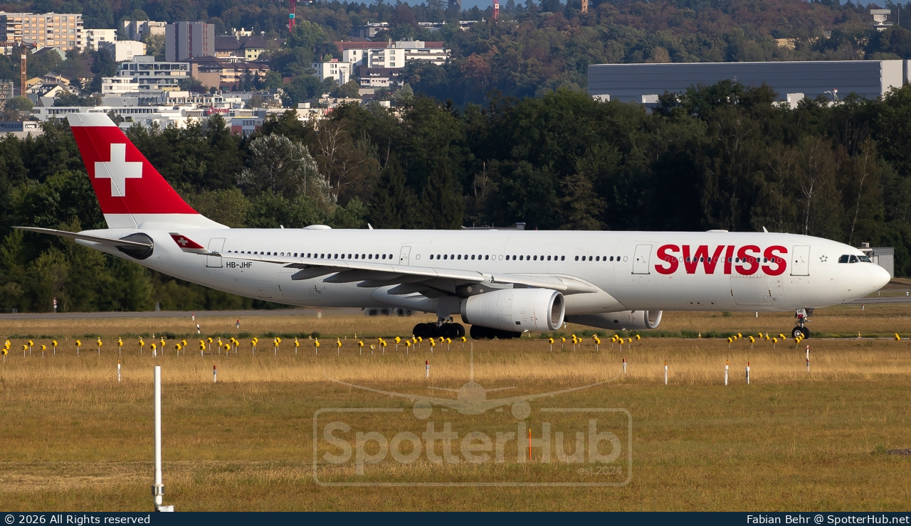 Photo of HB-JHF - Airbus A330-343 operated by Swiss International Air Lines