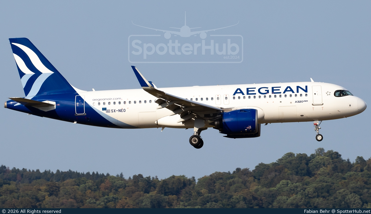 Photo of SX-NEO - Airbus A320-271N operated by Aegean Airlines
