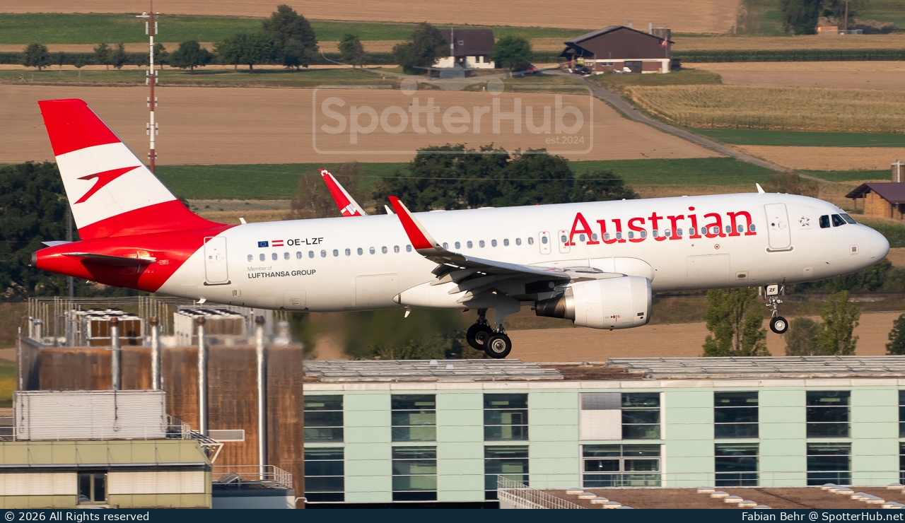 Photo of OE-LZF - Airbus A320-214 operated by Austrian Airlines