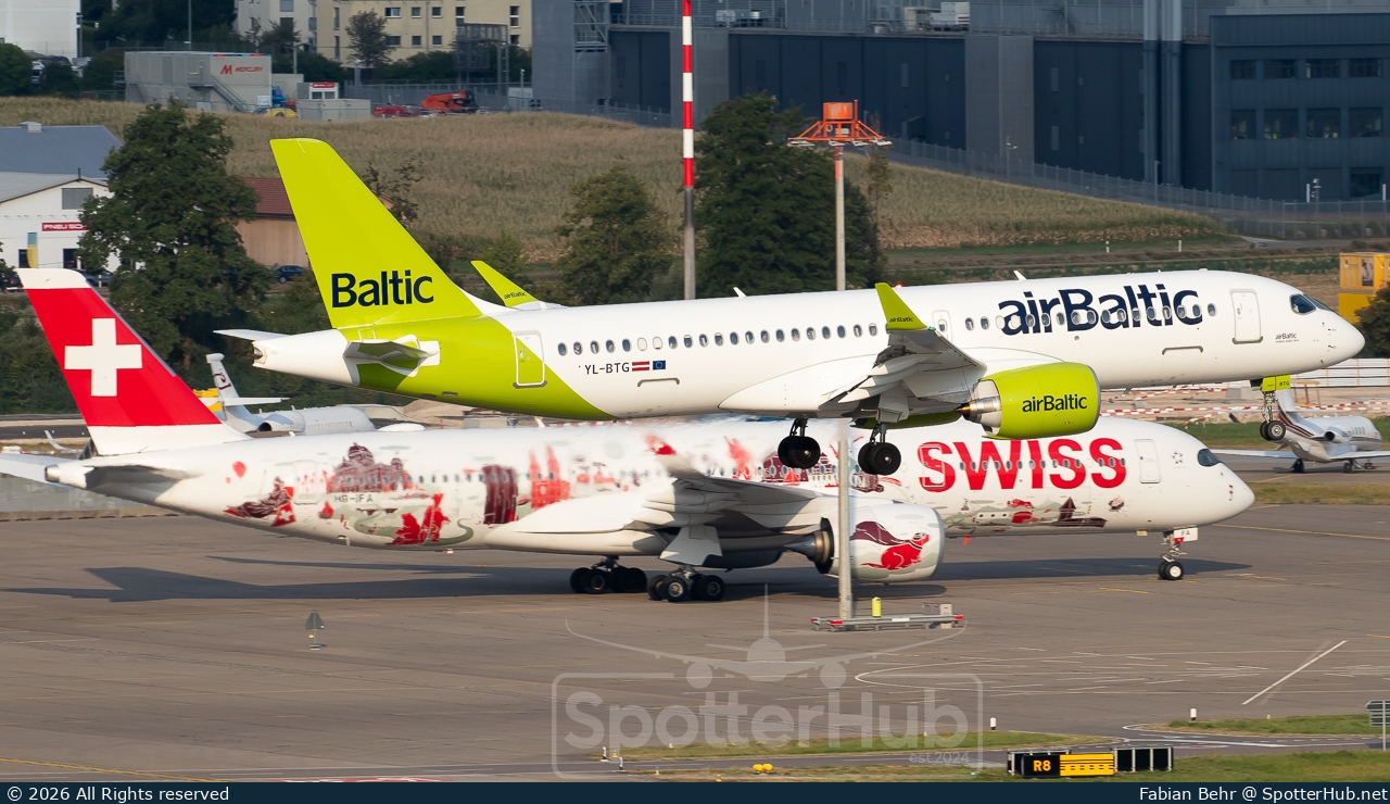 Photo of YL-BTG - Airbus A220-300 operated by airBaltic