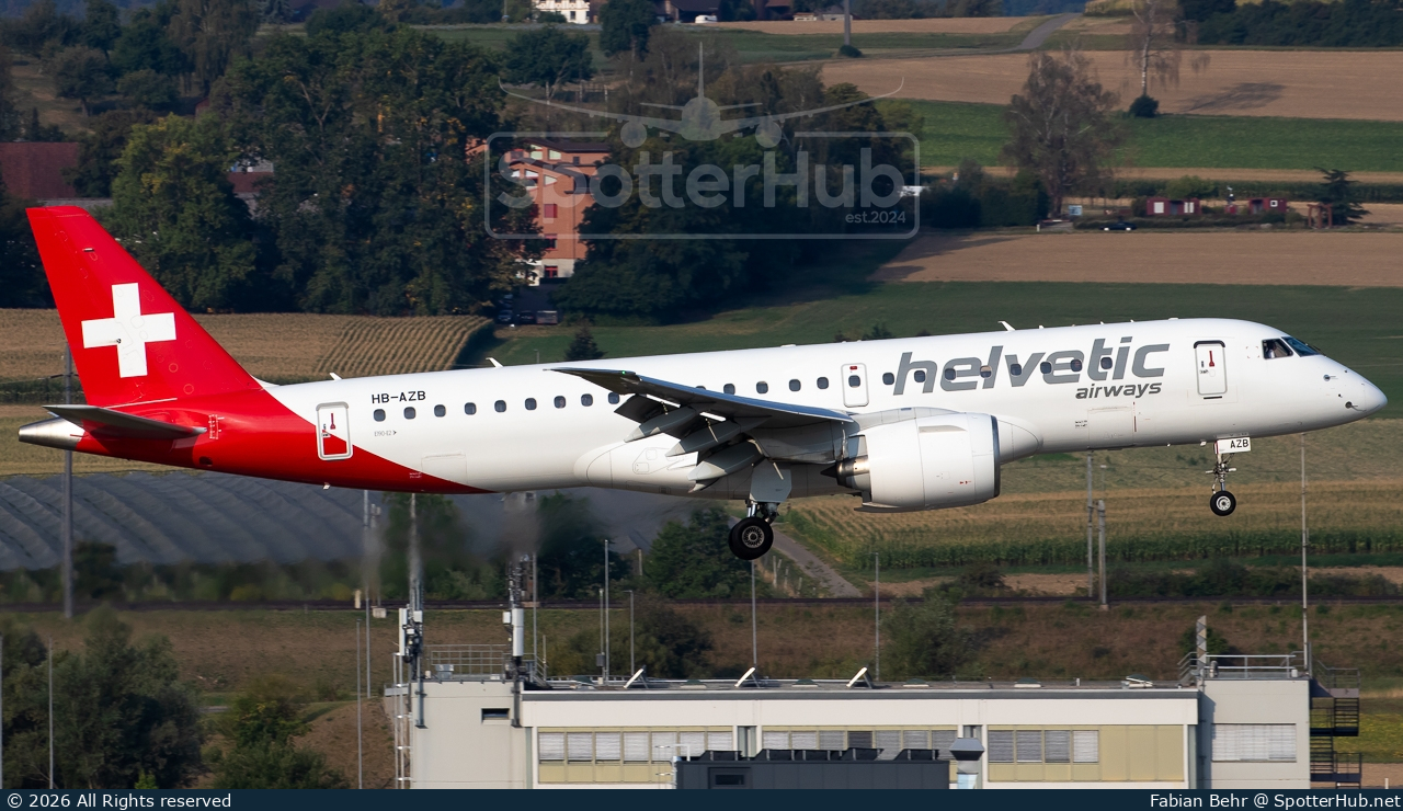 Photo of HB-AZB - Embraer ERJ-190-E2 operated by Helvetic Airways