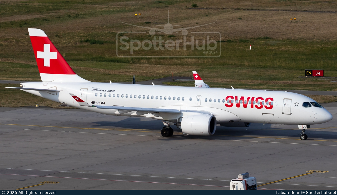 Photo of HB-JCM - Airbus A220-300 operated by Swiss International Air Lines