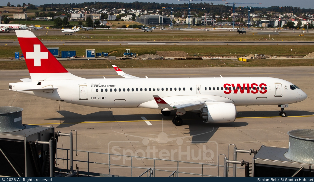 Photo of HB-JCU - Airbus A220-300 operated by Swiss International Air Lines