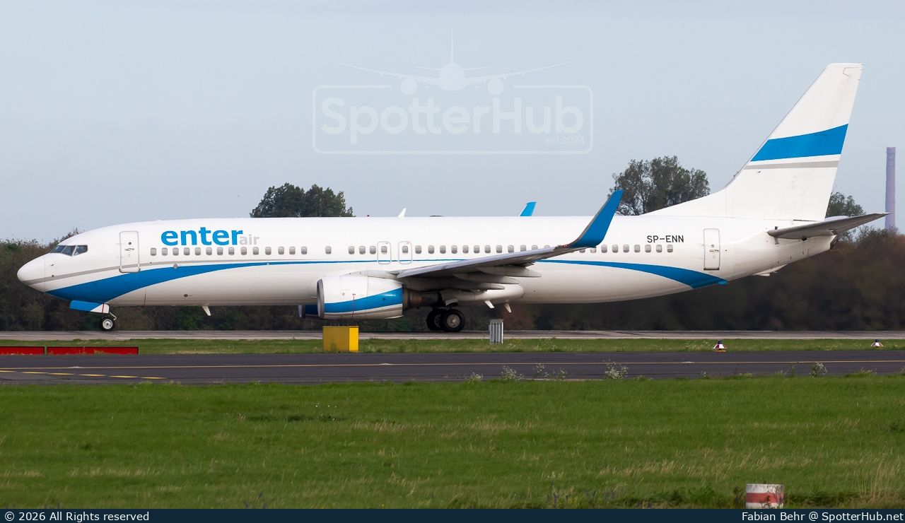 Photo of SP-ENN - Boeing 737-8CX operated by Enter Air