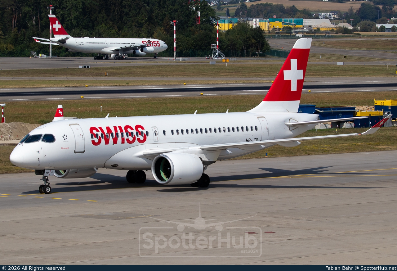Photo of HB-JBI - Airbus A220-100 operated by Swiss International Air Lines