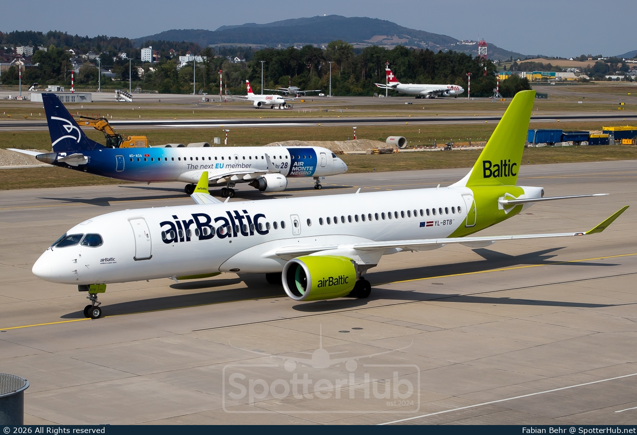 Photo of YL-BTB - Airbus A220-300 operated by airBaltic