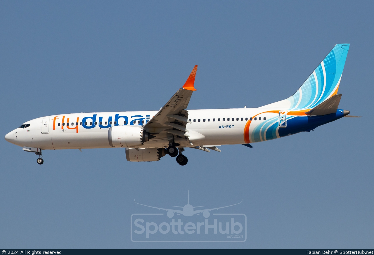 Photo of A6-FKT - Boeing 737 MAX 8 operated by flydubai