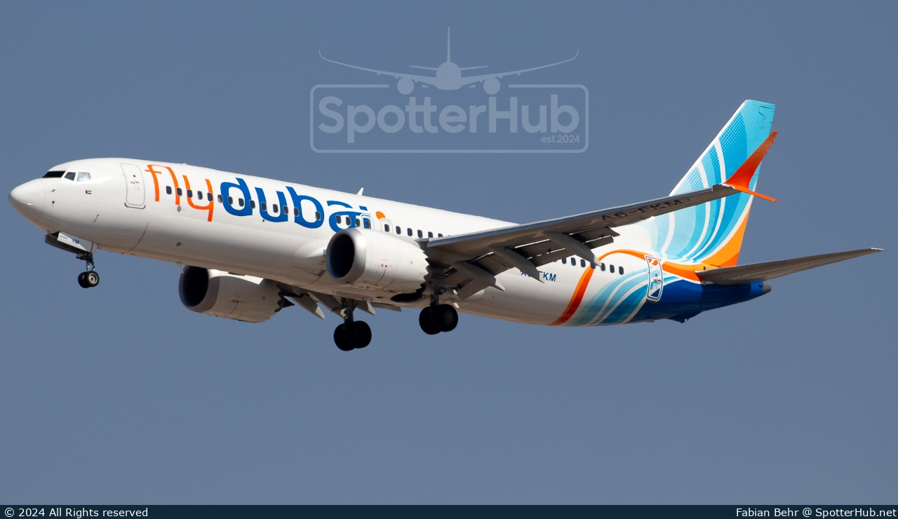 Photo of A6-FKM - Boeing 737 MAX 8 operated by flydubai