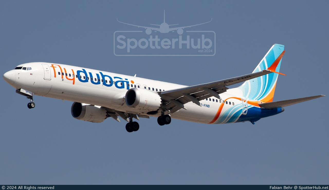 Photo of A6-FNB - Boeing 737 MAX 9 operated by flydubai