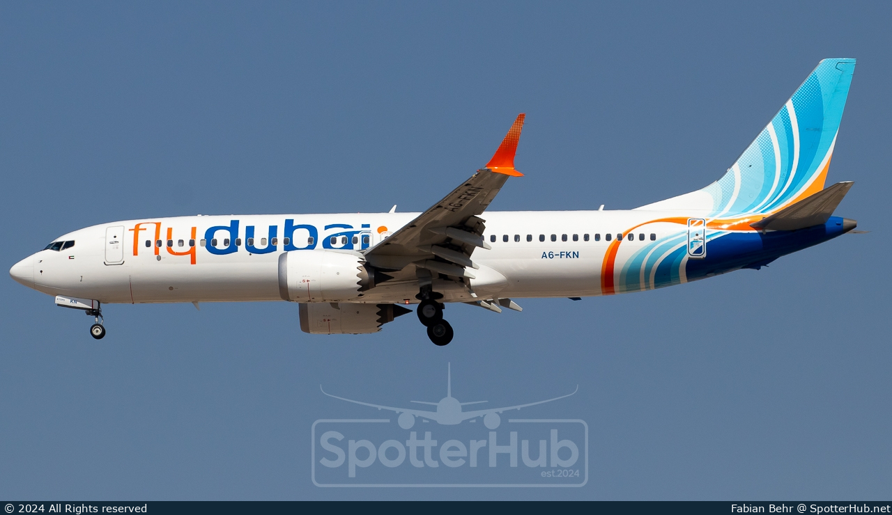 Photo of A6-FKN - Boeing 737 MAX 8 operated by flydubai