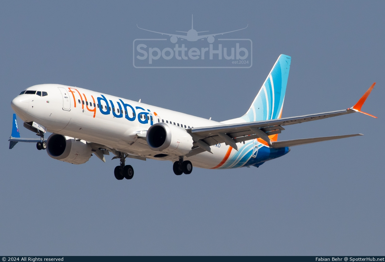 Photo of A6-FKO - Boeing 737 MAX 8 operated by flydubai