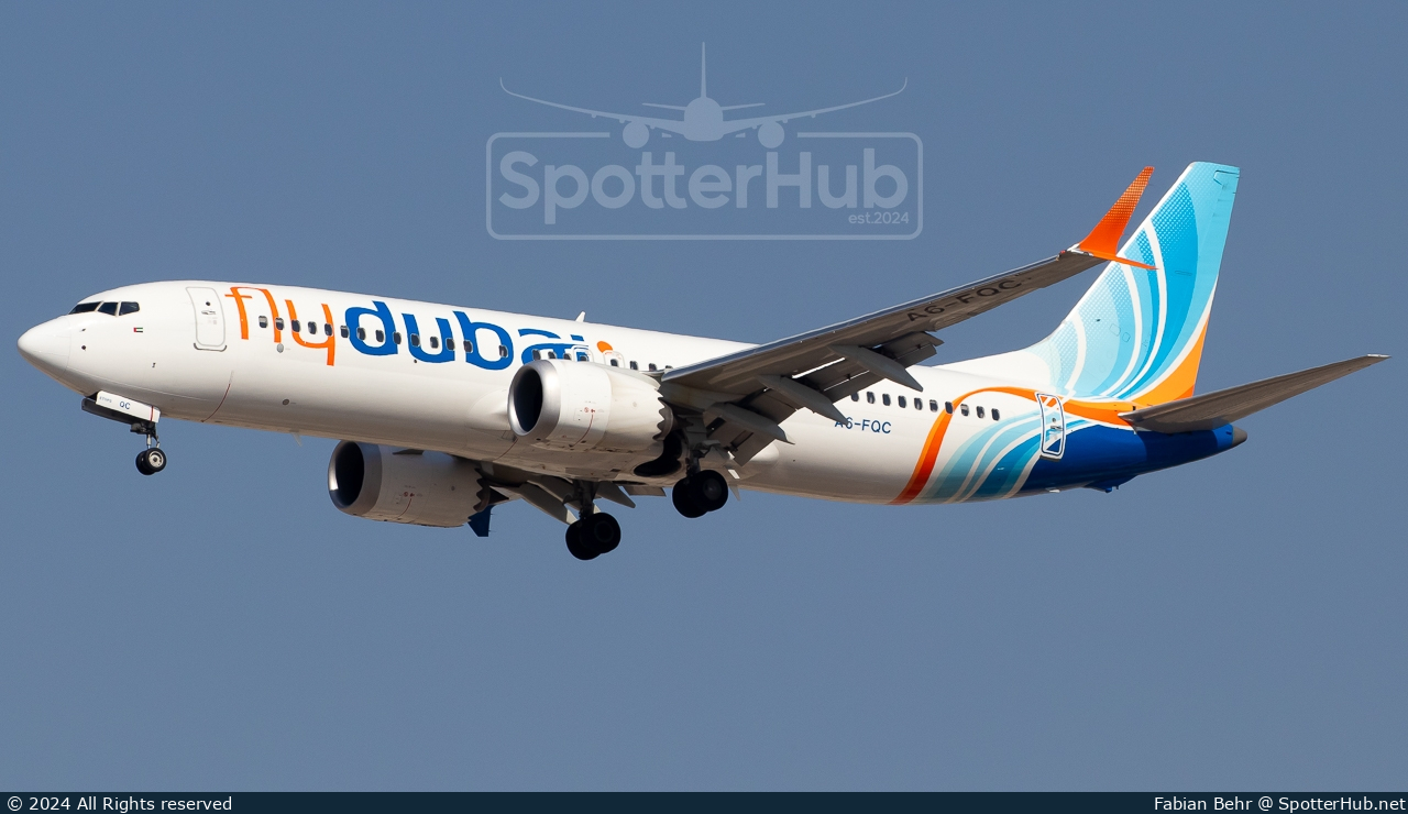 Photo of A6-FQC - Boeing 737 MAX 8 operated by flydubai