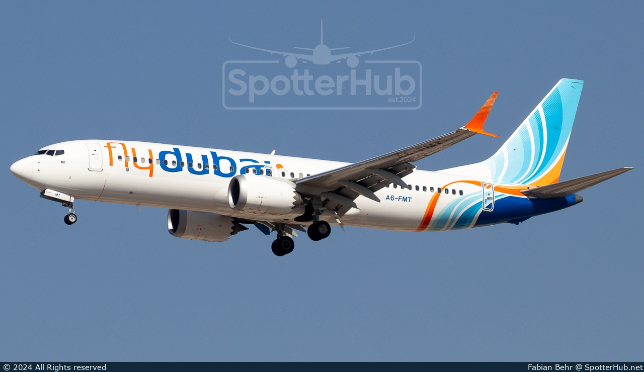 Photo of A6-FMT - Boeing 737 MAX 8 operated by flydubai
