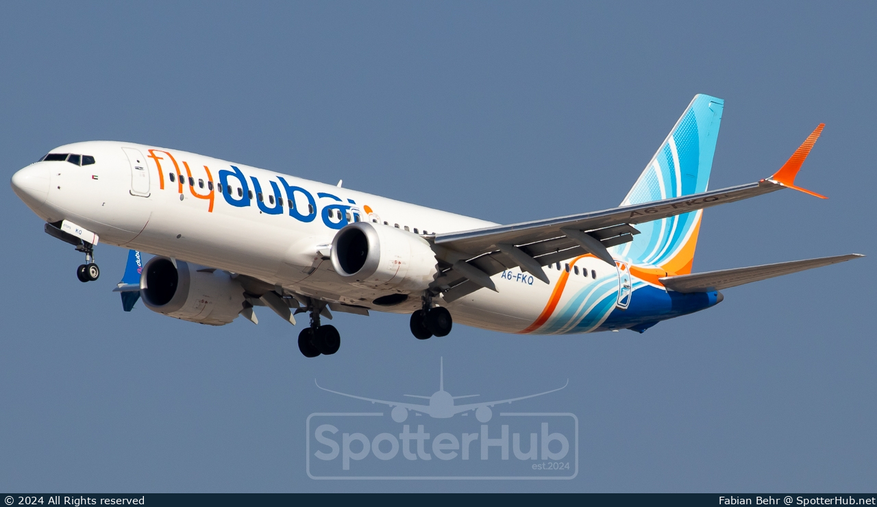 Photo of A6-FKQ - Boeing 737 MAX 8 operated by flydubai