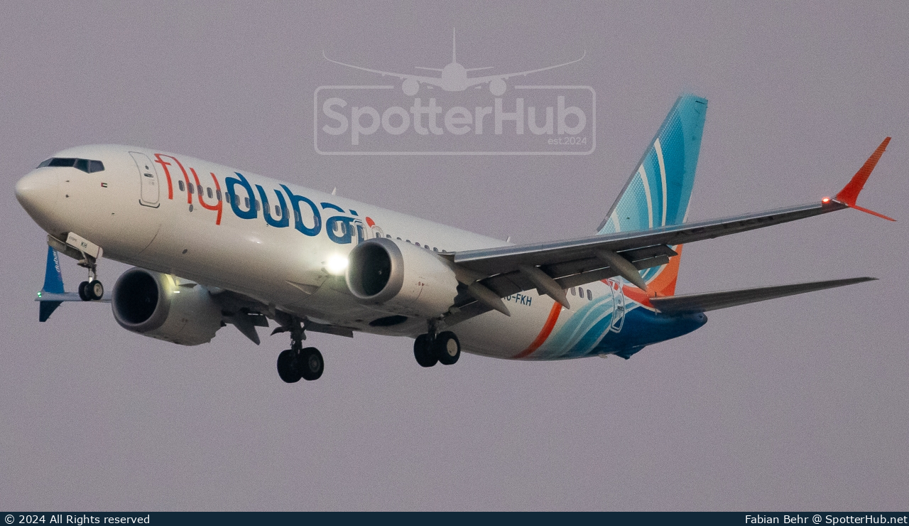 Photo of A6-FKH - Boeing 737 MAX 8 operated by flydubai