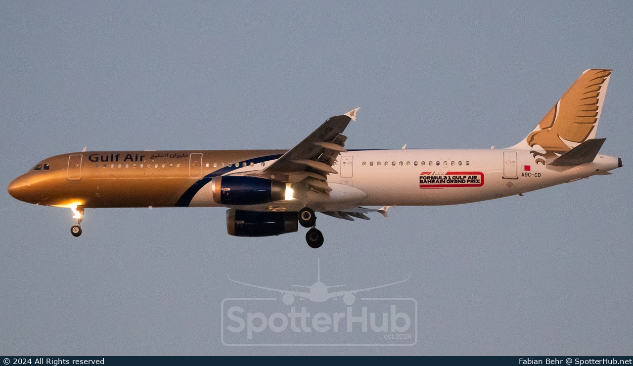 Photo of A9C-CD - Airbus A321-231 operated by Gulf Air