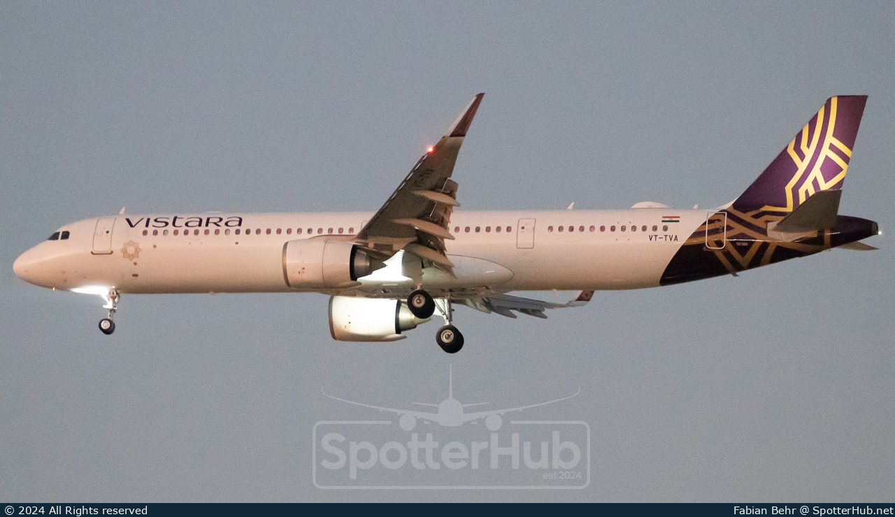 Photo of VT-TVA - Airbus A321-251NX operated by Vistara