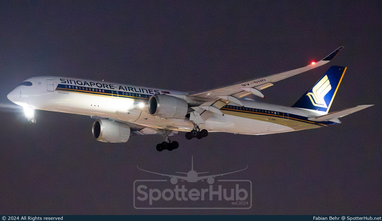 Photo of 9V-SHD - Airbus A350-941 operated by Singapore Airlines
