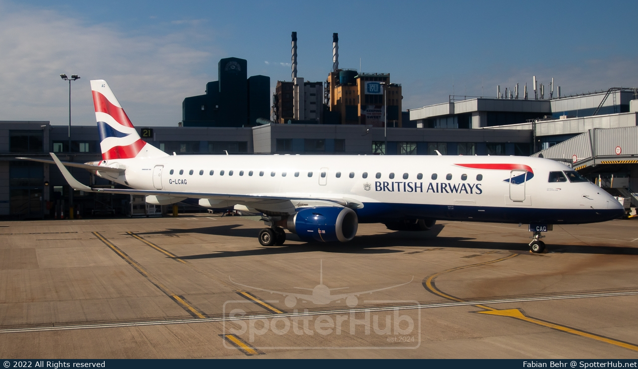 Photo of G-LCAG - Embraer ERJ-190SR operated by BA CityFlyer